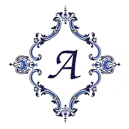 Monogram Medallion Personalized Blue