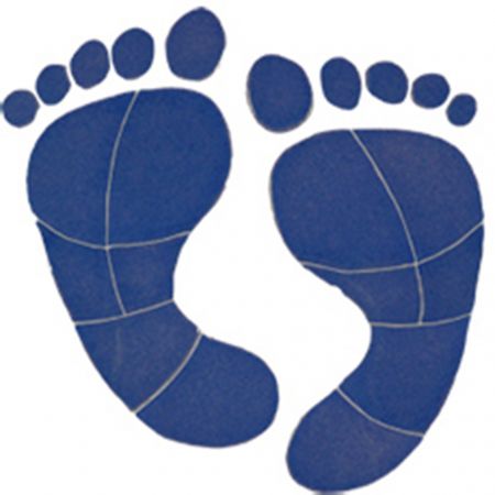 Footprints Blue